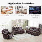 EBELLO Faux Leather Recliner Sofa Furniture Set - Image 6
