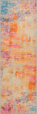 2.6x10 Washable Runner Rug:Modern Abstract Soft Carpet Galaxy Haze | by FXRHLP