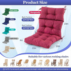 Rocking Chair Cushion, Waterproof and Fade-Resistant Adirondack Rocker Cushions - Image 2