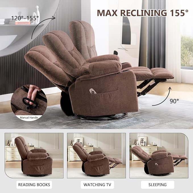 Swivel Rocker Recliner Chair - Image 5