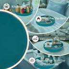 MAONAME 13" Round Tray, Teal Serving Trays - Image 7