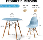 5-Piece Round Dining Table Set, Small 35.5" Kitchen Table Chairs Set of 4 Space - Image 2