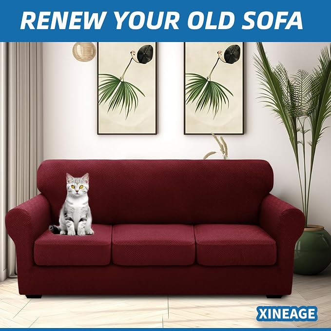 XINEAGE 2026 New 4 Pieces Extra Large Couch Covers - Image 4