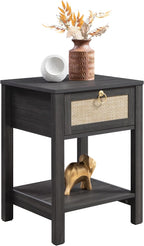SICOTAS Rattan Nightstand, Rattan Decor Drawer - Image 10