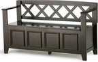 SIMPLIHOME Amherst Entryway Storage Bench - Image 10
