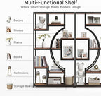 HolliWill 70.8" Tall Bookshelf Set of 2, Etagere Bookcase - Image 9