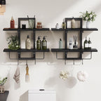 Creso hom Floating Shelves, Hanging Bathroom Shelves 2-Tier, Wall Mounted by Cresohom