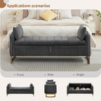 66" King Size End of Bed Storage Bench, Storage Benches - Image 8