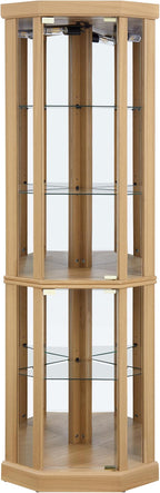Corner Curio Cabinet, 150lbs Heavy Duty Glass Display Cabinet - Image 7