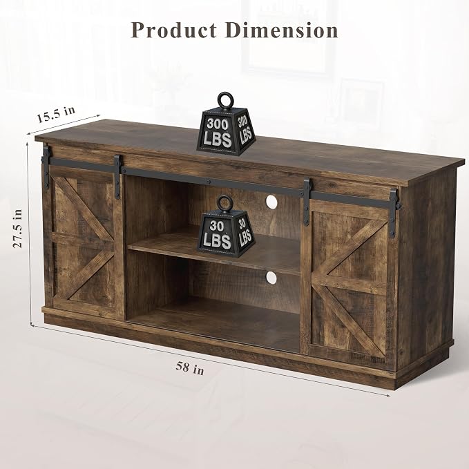 YESHOMY TV Stand for Televisions up to 65 Inches, - Image 9