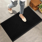 Durable Front Door Mat, Absorbent Muddy Dirt Resist Welcome Door Mats Outdoor by HIYARD