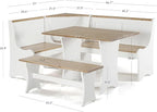 Linon Home Decor Products Sadie Antique White Kitchen Nook - Image 2