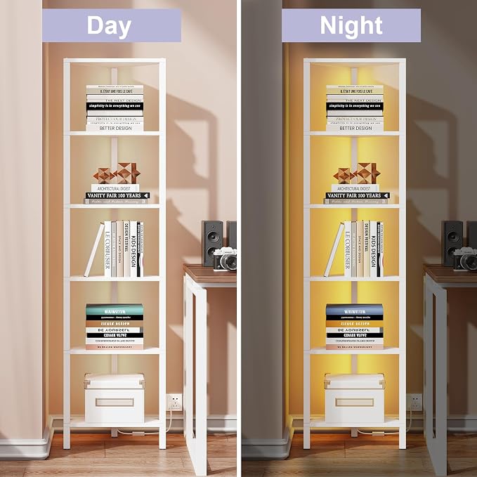 TUTOTAK 6-Tier Corner Bookshelf - Image 5