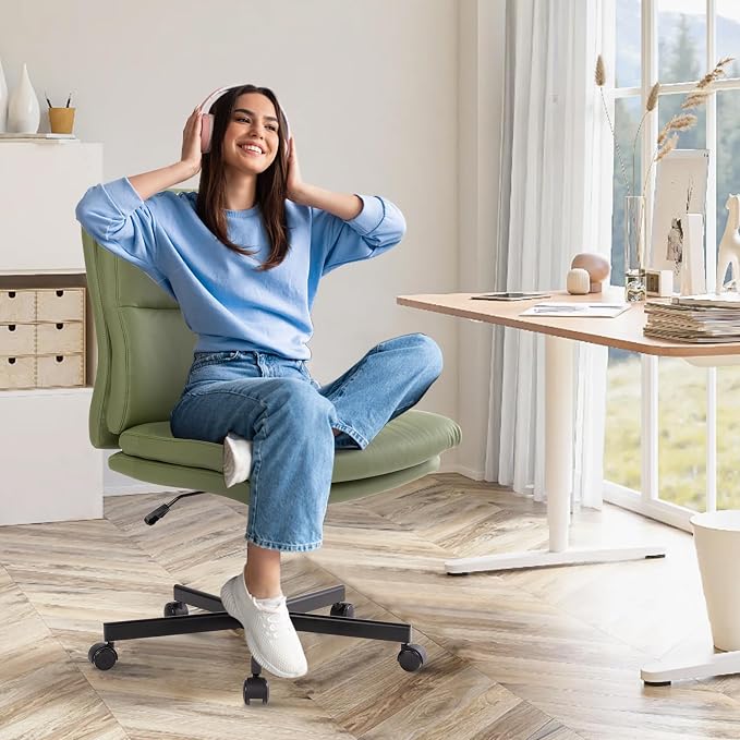 LUCKWIND Armless Office Desk Chair - Image 3