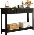 RUSTOWN Fluted Wood Console Table by RUSTOWN