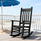 Oversized Outdoor Wooden Rocking Chair - Image 2