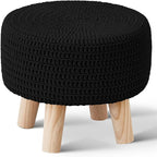 Wimarsbon Small Ottomans, 100% Hand Knitted Pouf Ottoman, Round Footrest by Wimarsbon