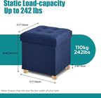BRIAN & DANY Ottoman with Storage, Square Storage Ottoman - Image 2