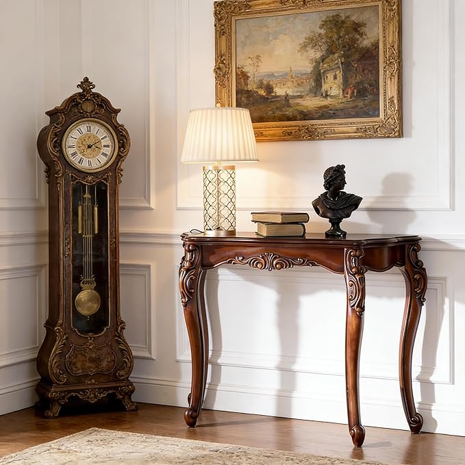 Traditional Carved Wood Console Table, Classic Entryway Table - Image 2