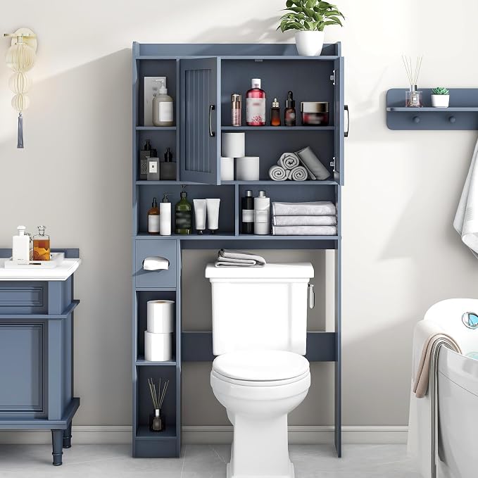 Vabches Over The Toilet Storage Cabinet, Farmhouse Storage Cabinet Over Toilet - Image 4