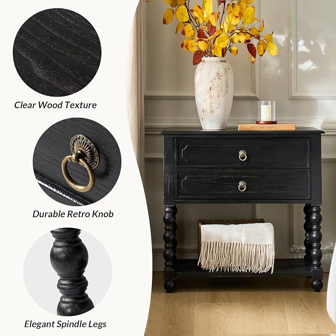 HULALA HOME Farmhouse Storage End Table - Image 5