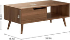 DIYART Brown Coffee Table, Mid Century Modern Coffee Table - Image 2