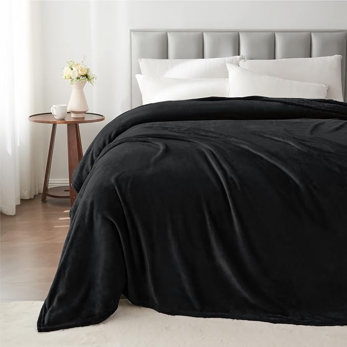 BEDELITE Fleece Blanket Soft Plush Full Bed Blanket Black 84"x90" | Ultra Soft - Image 9