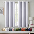 MIULEE Blackout Curtains for Bedroom 2 Panels 29x40 Inch Long Greyish White | by MIULEE