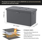 ENGPOW Storage Ottoman Bench, Fireproof Folding Bench - Image 2