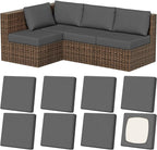 8Pcs Outdoor Cushion Covers, Stretch Patio Furniture Couch Chair Slipcovers | by VORSHAPE