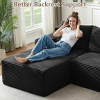 96" Cloud Sectional Couch U-Shaped Chaise - Image 6