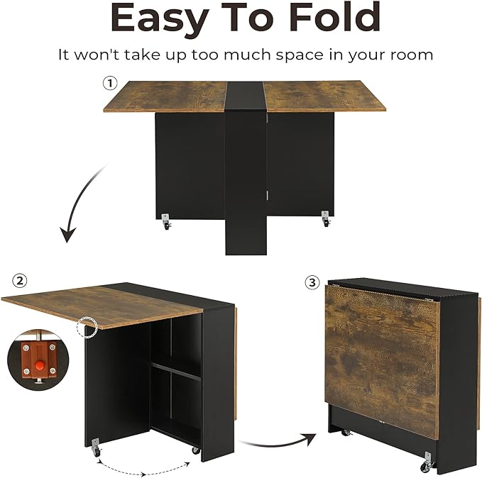 Tiptiper Folding Dining Table - Image 4