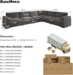 EASE MOOSE Oversized Sectional Modular Sofa, Large L Shape Sectional Couch Wide - Image 2