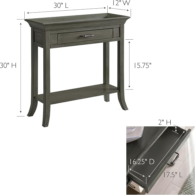 Topol Tray Edge Solid Wood Console Table - Image 3