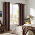 MIULEE Dark Brown 100% Blackout Curtains - Image 6