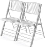 VINGLI Bamboo Folding Chair, Foldable Dining Wood Chairs Comfortable Seat by VINGLI