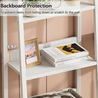 Furologee 5-Tier White Ladder Shelf, Ladder Bookshelf - Image 6