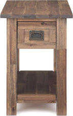 SIMPLIHOME Monroe Narrow Side Table – 14 inch Wide Solid Acacia Wood Narrow End - Image 5