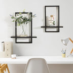PHOENANCEE Square Floating Shelves, Wall Plants Holder, Bathroom Wall Decor - Image 2