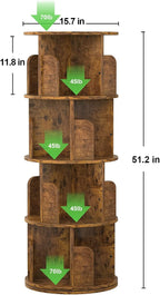 Aheaplus Rotating Bookshelf, Small Corner Bookshelf - Image 3