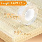 Clear Soft Corner Protectors for Furniture Strip, 1.18 in x 6.6 FT, Sharp Edge - Image 2