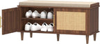 Akxomel Rattan Shoe Storage Bench - Image 8