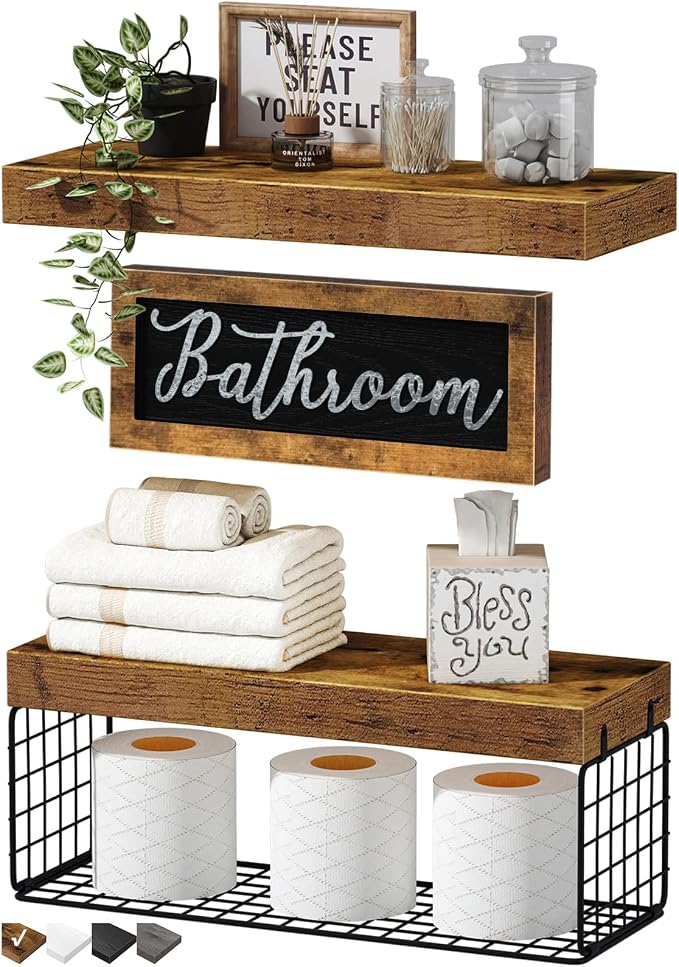QEEIG ‎Bathroom Shelves Over Toilet by QEEIG
