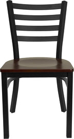 Flash Furniture HERCULES Series Black Ladder Back Metal Restaurant Chair - Image 6