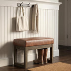 SIMPLIHOME Milltown Small Ottoman Bench - Image 2