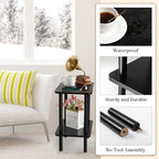 FORAOFUR End Table with Charge Station, Narrow Side Table - Image 7