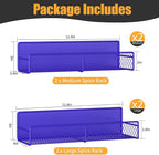 DTUQYX Magnetic Spice Rack for Refrigerator, 4 Pack 100% Metal Strong Magnet - Image 2