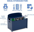 Delta Children MySize Deluxe Toy Box, Deep Blue - Image 4