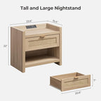 SICOTAS Rattan Nightstand End Table - Image 2