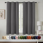 MIULEE Blackout Curtains for Bedroom 2 Panels 40 x 54 Inch Long Gray | Thermal by MIULEE
